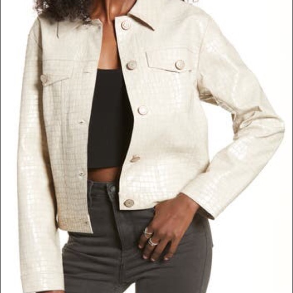 Snakeskin faux trucker jacket - Picture 3 of 6